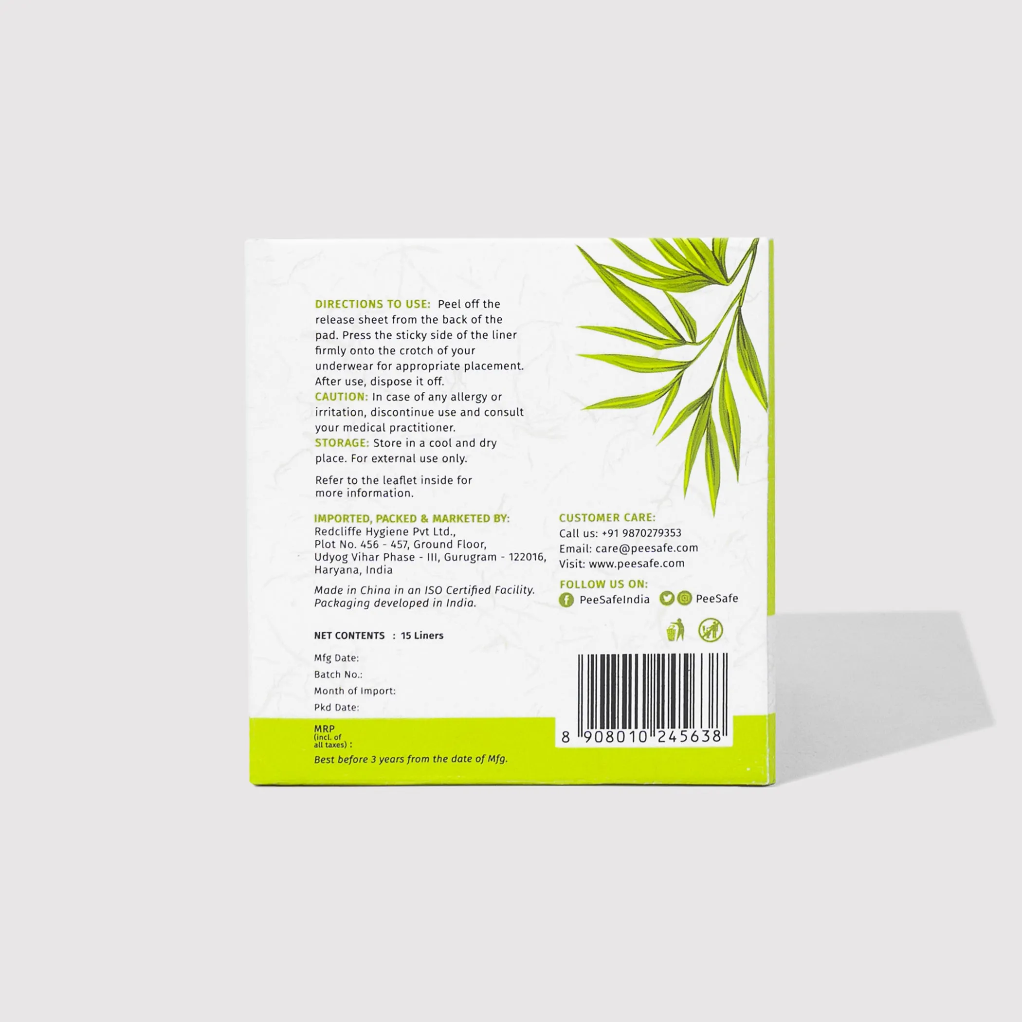 Biodegradable Panty Liners (15 Liners) - BYOC