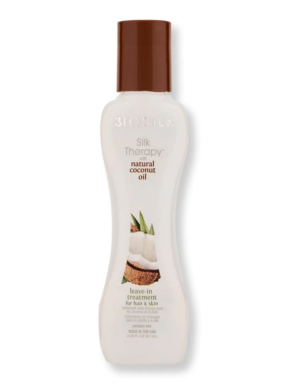 Biosilk Silk Therapy Organic Coconut Oil Leave-in Treatment For Hair & Skin 2.26 oz