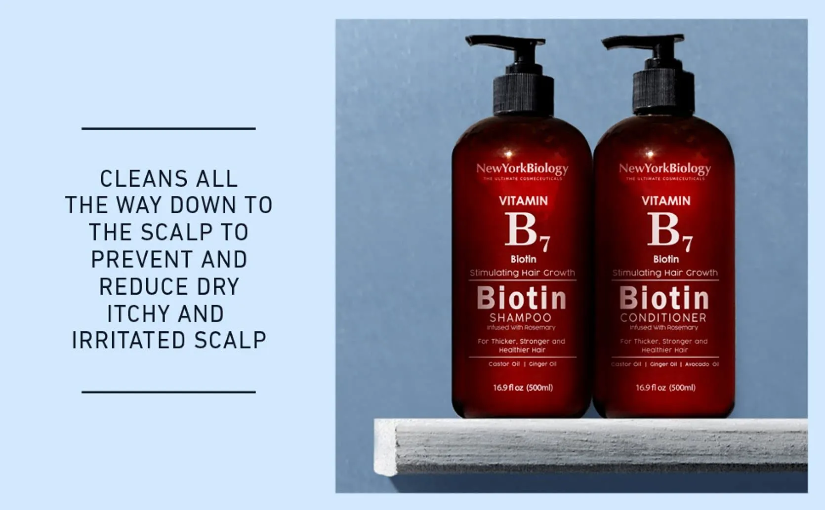 Biotin Shampoo and Conditioner Set for Hair Growth and Thinning Hair ‚Äì Thickening Formula for Hair Loss Treatment ‚Äì For Men & Women ‚Äì Anti Dandruff - 500 ml