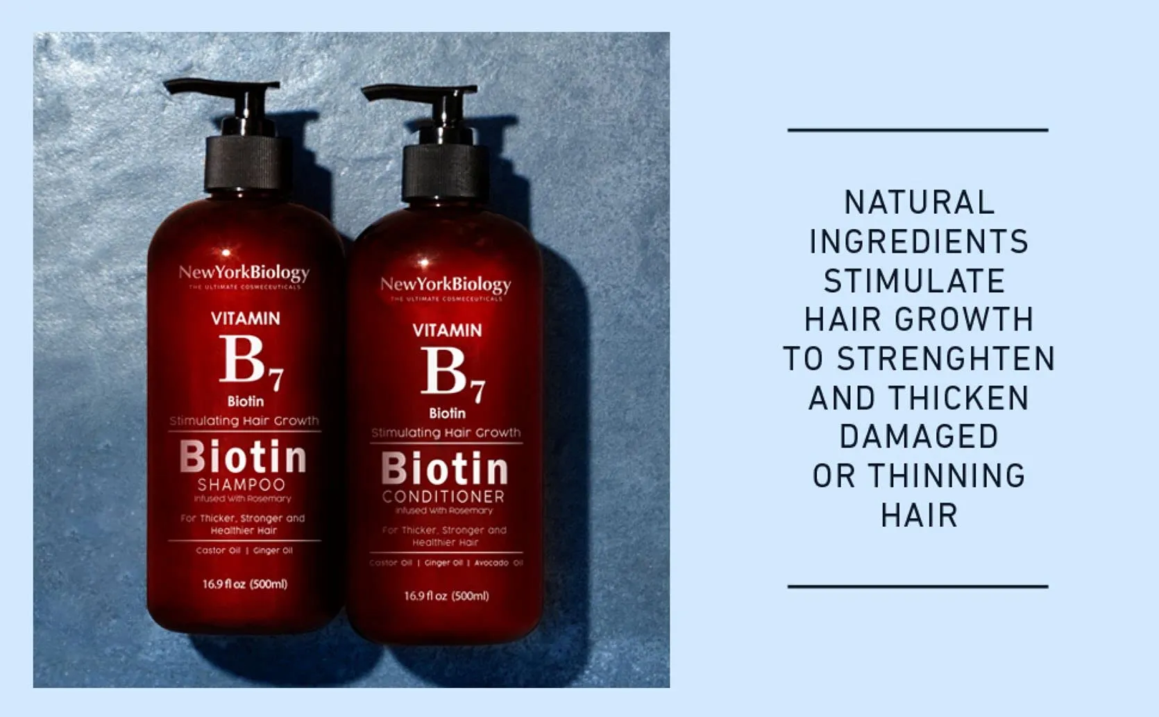 Biotin Shampoo and Conditioner Set for Hair Growth and Thinning Hair ‚Äì Thickening Formula for Hair Loss Treatment ‚Äì For Men & Women ‚Äì Anti Dandruff - 500 ml