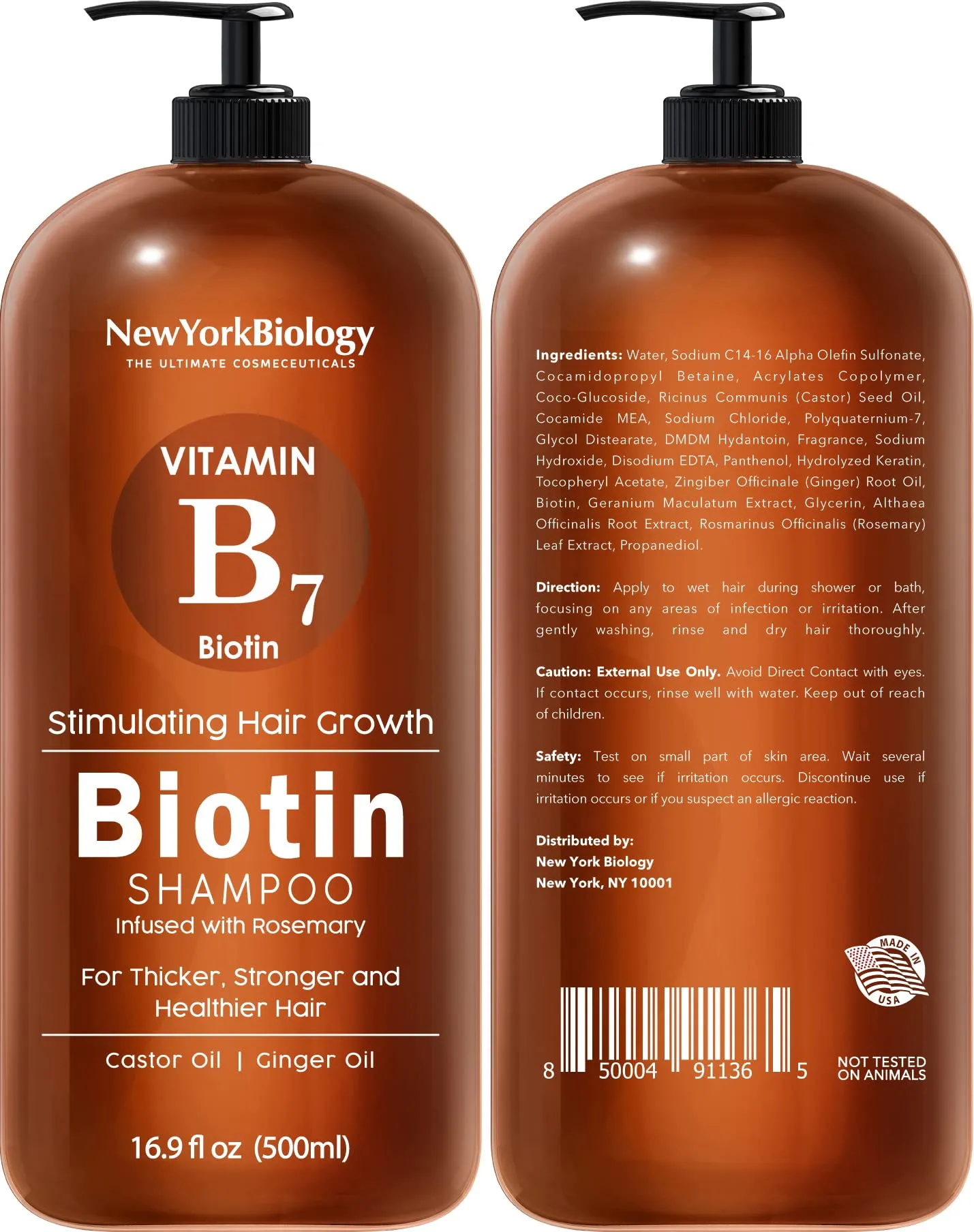 Biotin Shampoo and Conditioner Set for Hair Growth and Thinning Hair ‚Äì Thickening Formula for Hair Loss Treatment ‚Äì For Men & Women ‚Äì Anti Dandruff - 500 ml