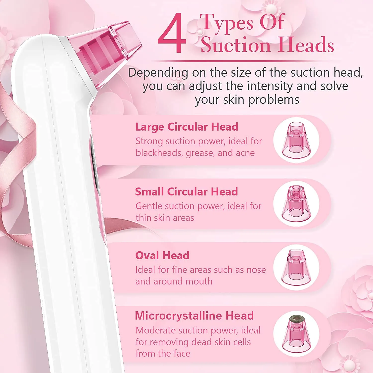 Blackhead Pore Vacuum Cleaner Remover USB Rechargeable with LCD Screen Kit Suction A21888