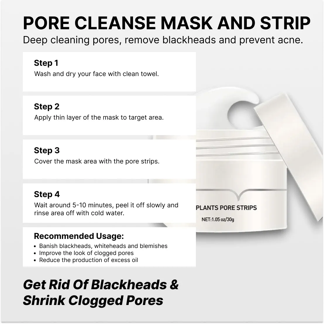 Blackhead Remover Mask & Pore Strips