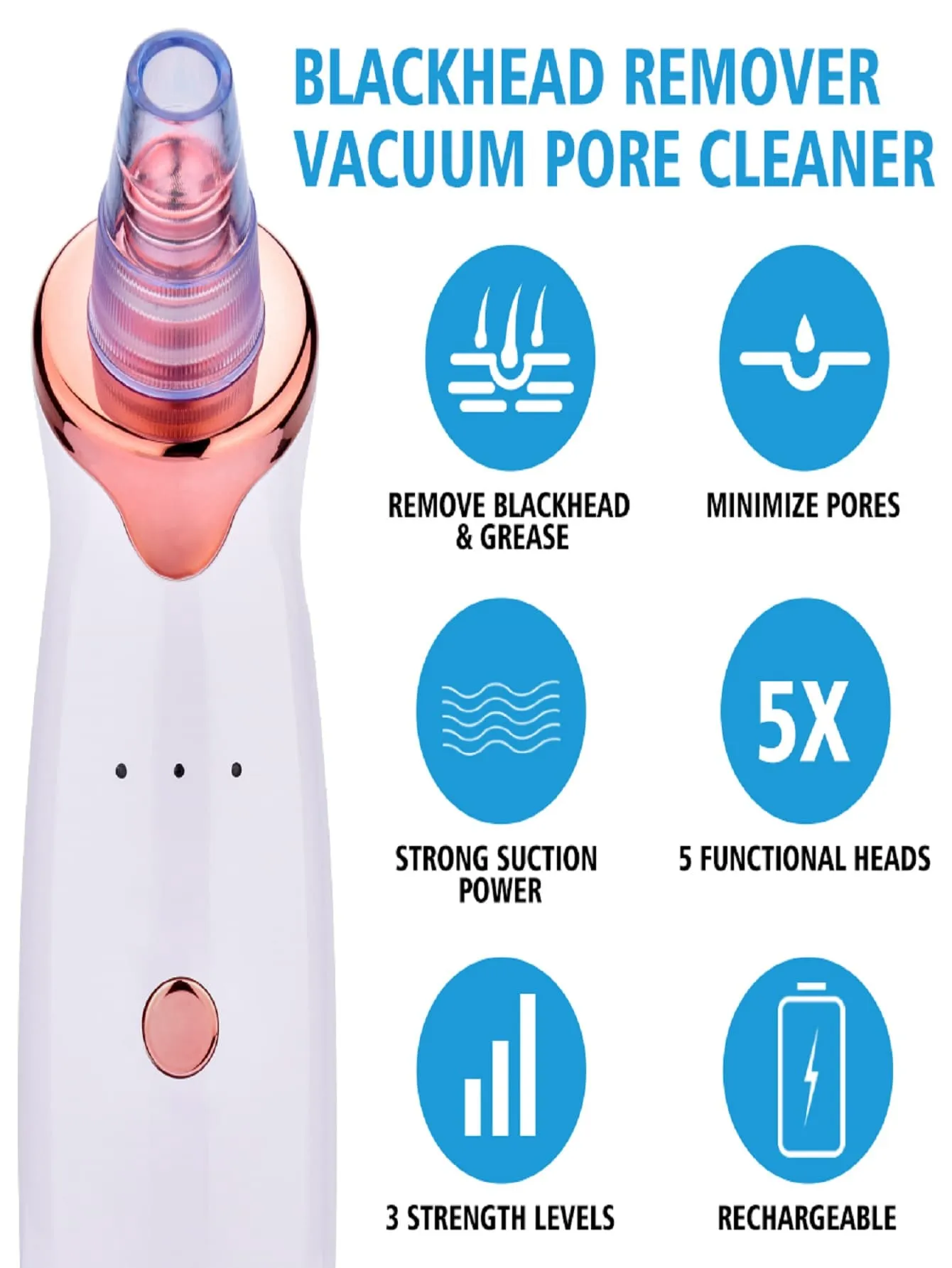 Blackhead Remover Pimple Acne Removal Blackhead Vacuum Tool Skin Care
