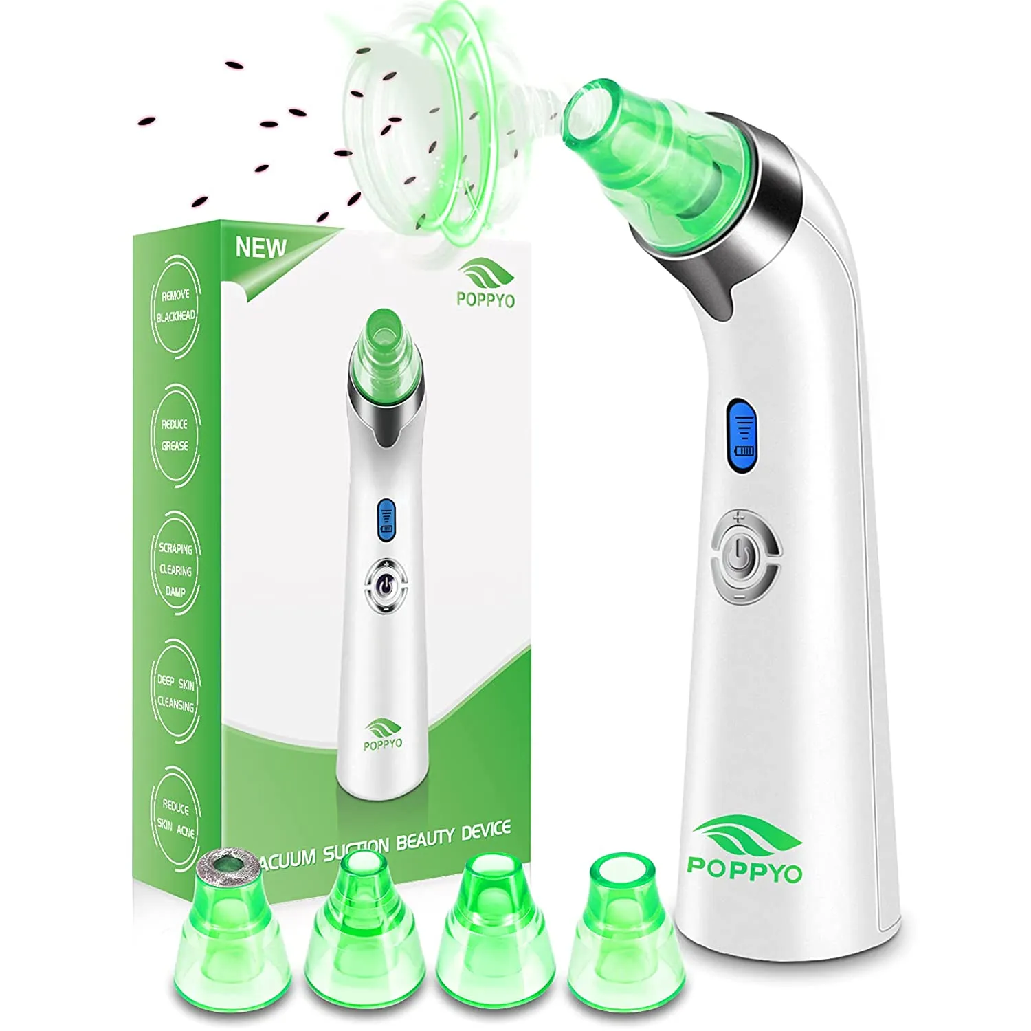 Blackhead Remover Pore Vacuum Electric Blackhead Vacuum Cleaner Blackhead Extractor Tool Device Comedo Removal Suction Beauty Device for Women（Pink)