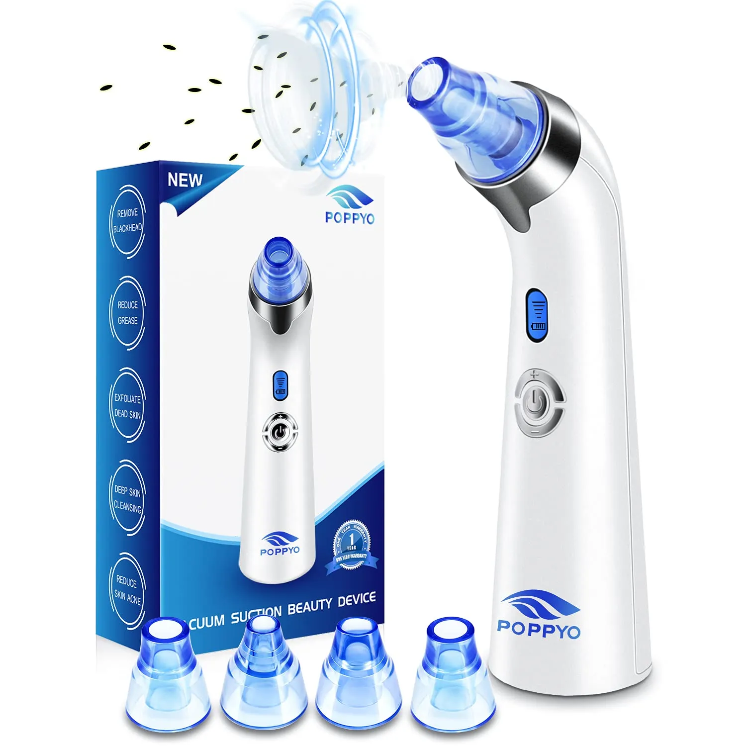 Blackhead Remover Pore Vacuum Electric Blackhead Vacuum Cleaner Blackhead Extractor Tool Device Comedo Removal Suction Beauty Device for Women（Pink)