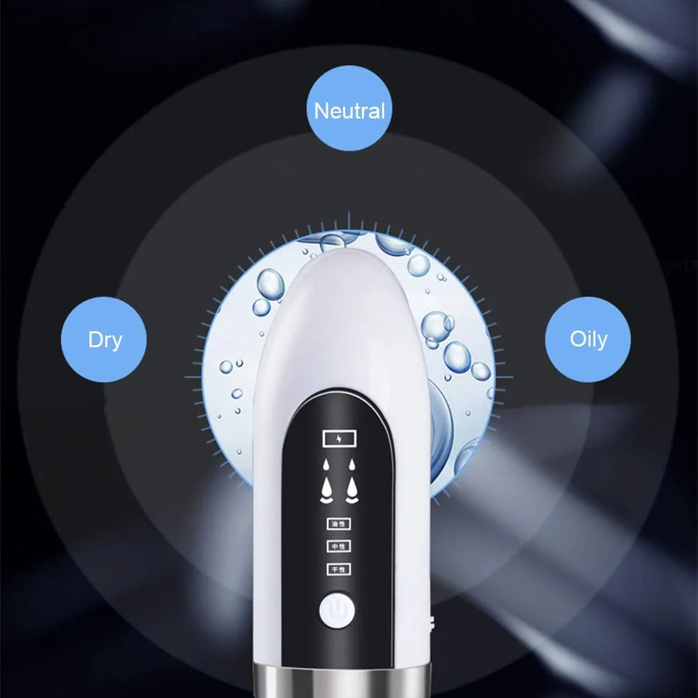 Blackhead Remover Vacuum Pore Cleaner Electric Pore Cleaner,Small Bubble Vacuum Suction Electric Blackhead Remover,USB Rechargeable Water Cycle Pores Acne Pimple Extractor Tool White