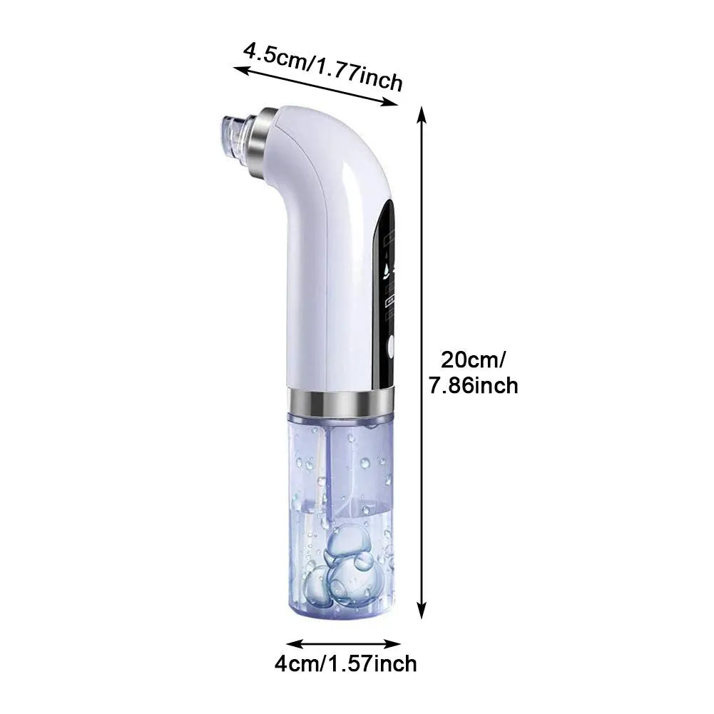 Blackhead Remover Vacuum Pore Cleaner Electric Pore Cleaner,Small Bubble Vacuum Suction Electric Blackhead Remover,USB Rechargeable Water Cycle Pores Acne Pimple Extractor Tool White