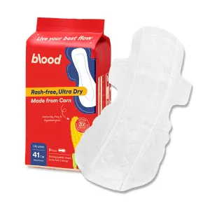 Blood Ultra Dry Corn Liners, 41cm, 8 pads