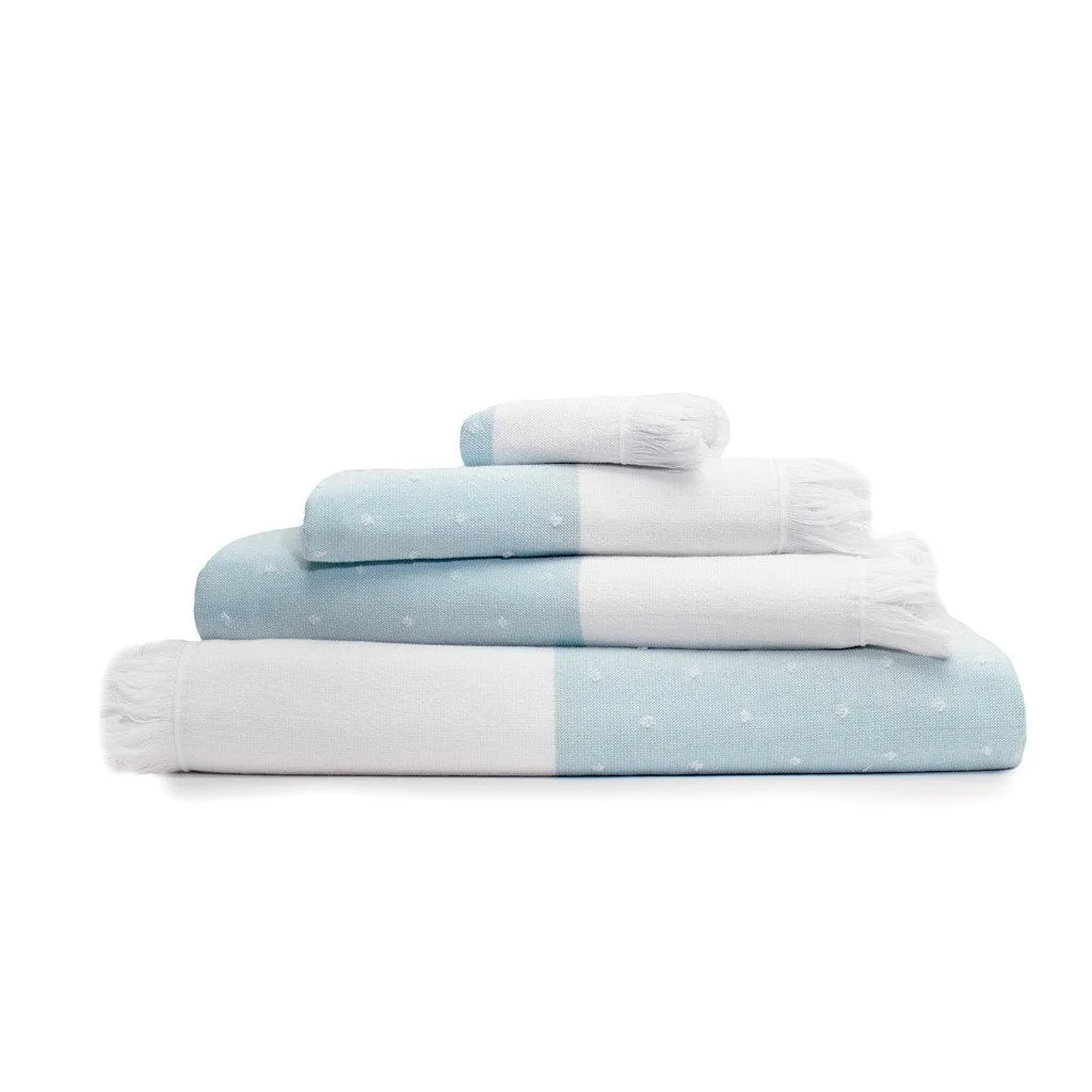 Blue Dot Fouta Towel Resort Bundle (4 Wash   4 Hand   4 Bath Towels   2 Bath Sheets)