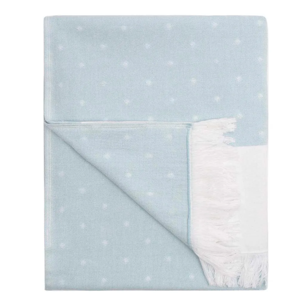 Blue Dot Fouta Towel Resort Bundle (4 Wash   4 Hand   4 Bath Towels   2 Bath Sheets)