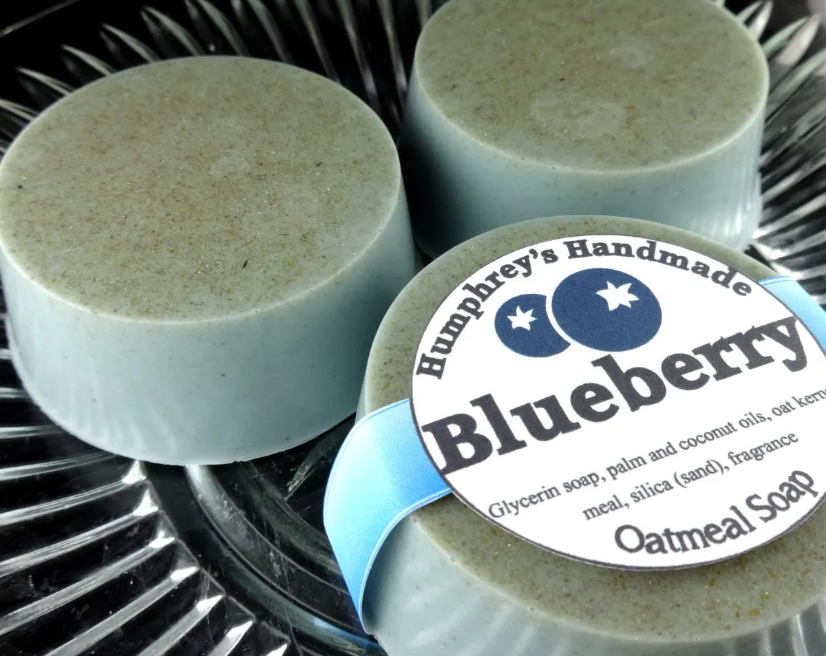 BLUEBERRY Oatmeal Soap | Exfoliating Mechanics or Gardeners Bar
