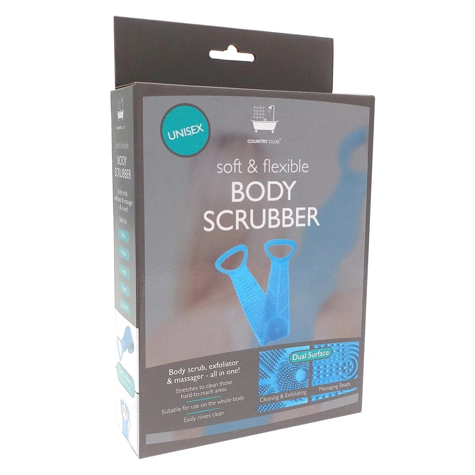 Body Scrubber Soft Flexible Exfoliator Massager Dual Surface 70cm