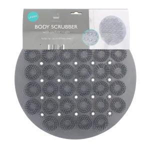 Body Scrubber With Suction Cups Back Foot Shower Round 30cm