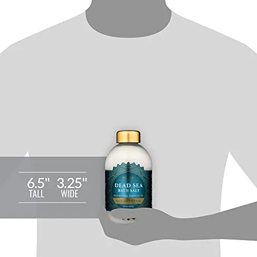 Bokek Organic Eucalyptus Bath Salt, Dead Sea Salt Scented with Certified Organic Essential Oil, 8 Ounce Resealable Pouch