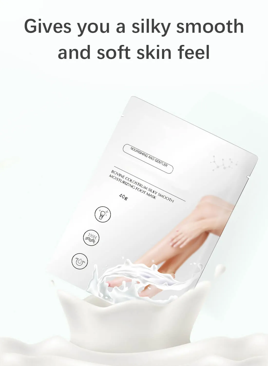 Bovine Colostrum Silky Smooth Moisturizing Foot Mask 40g/Pair