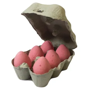 Box of 6 Bath Eggs - Cherry - Red (6x 50gm)