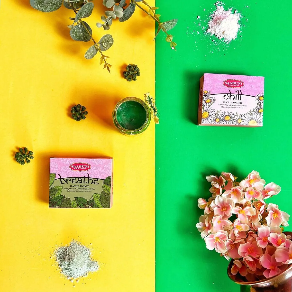 Breathe Bath Bomb - Eucalyptus with Chrysanthemum Petals