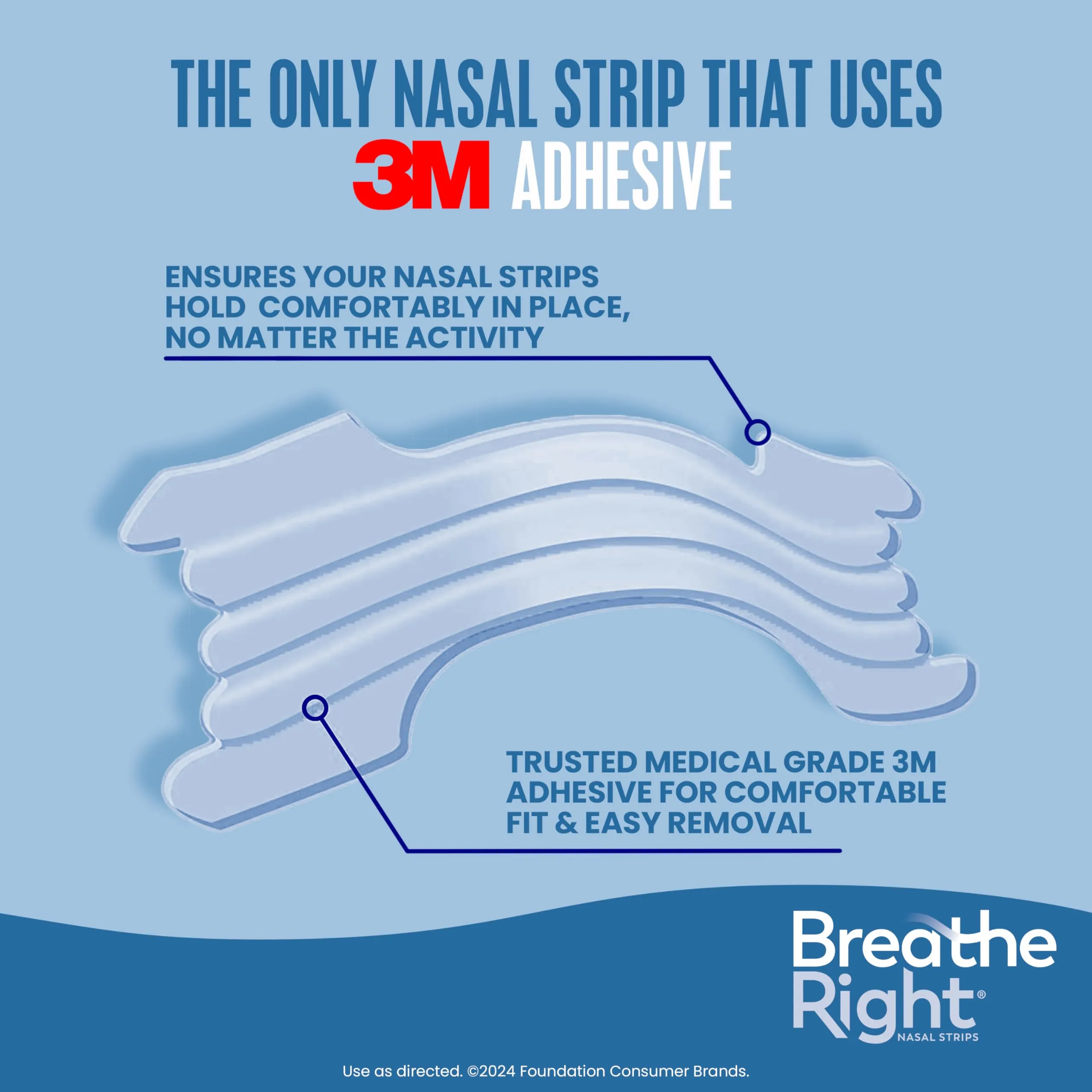 Breathe Right Extra Strength Nasal Strips, Clear, 44 count