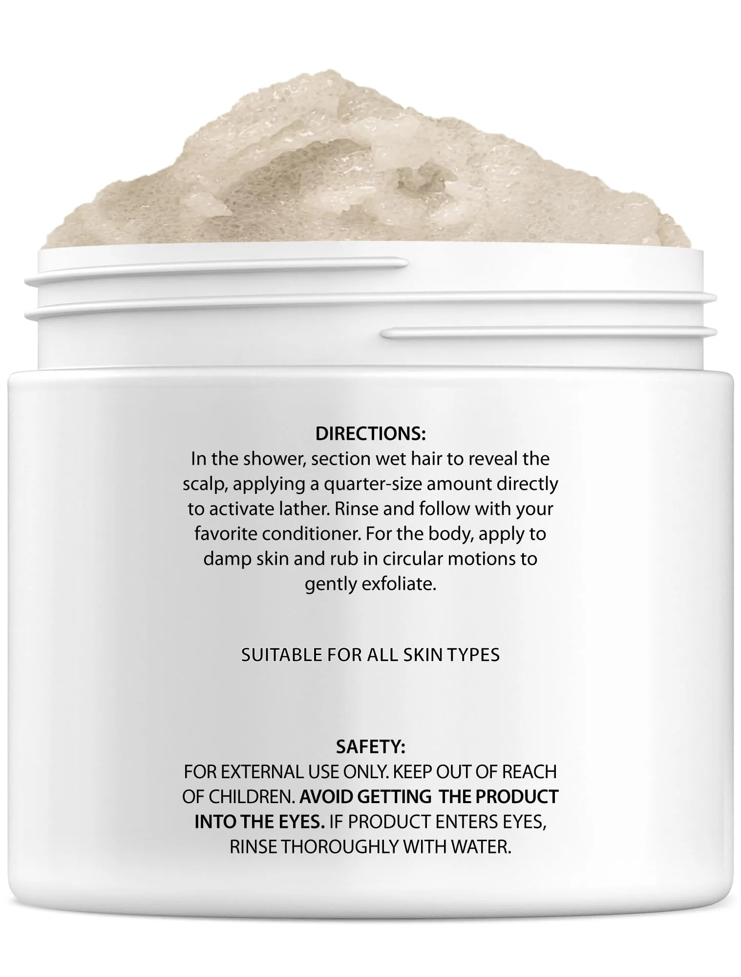 Brooklyn Botany Scalp & Body Scrub – Sugar Scrub Body Exfoliator and Scalp Scrub Made with Coconut Oil to Moisturize, Cleanse and Gently Exfoliate Scalp and Body – Tropical Scent 8.8 oz