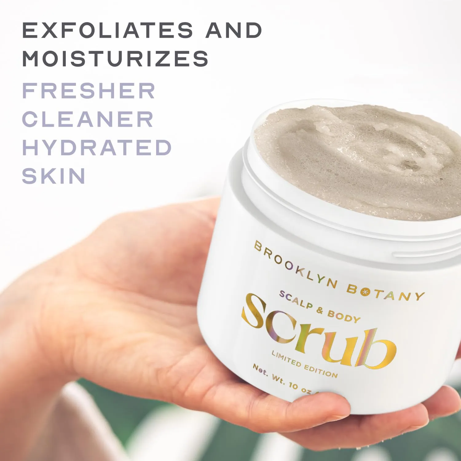 Brooklyn Botany Scalp & Body Scrub – Sugar Scrub Body Exfoliator and Scalp Scrub Made with Coconut Oil to Moisturize, Cleanse and Gently Exfoliate Scalp and Body – Tropical Scent 8.8 oz
