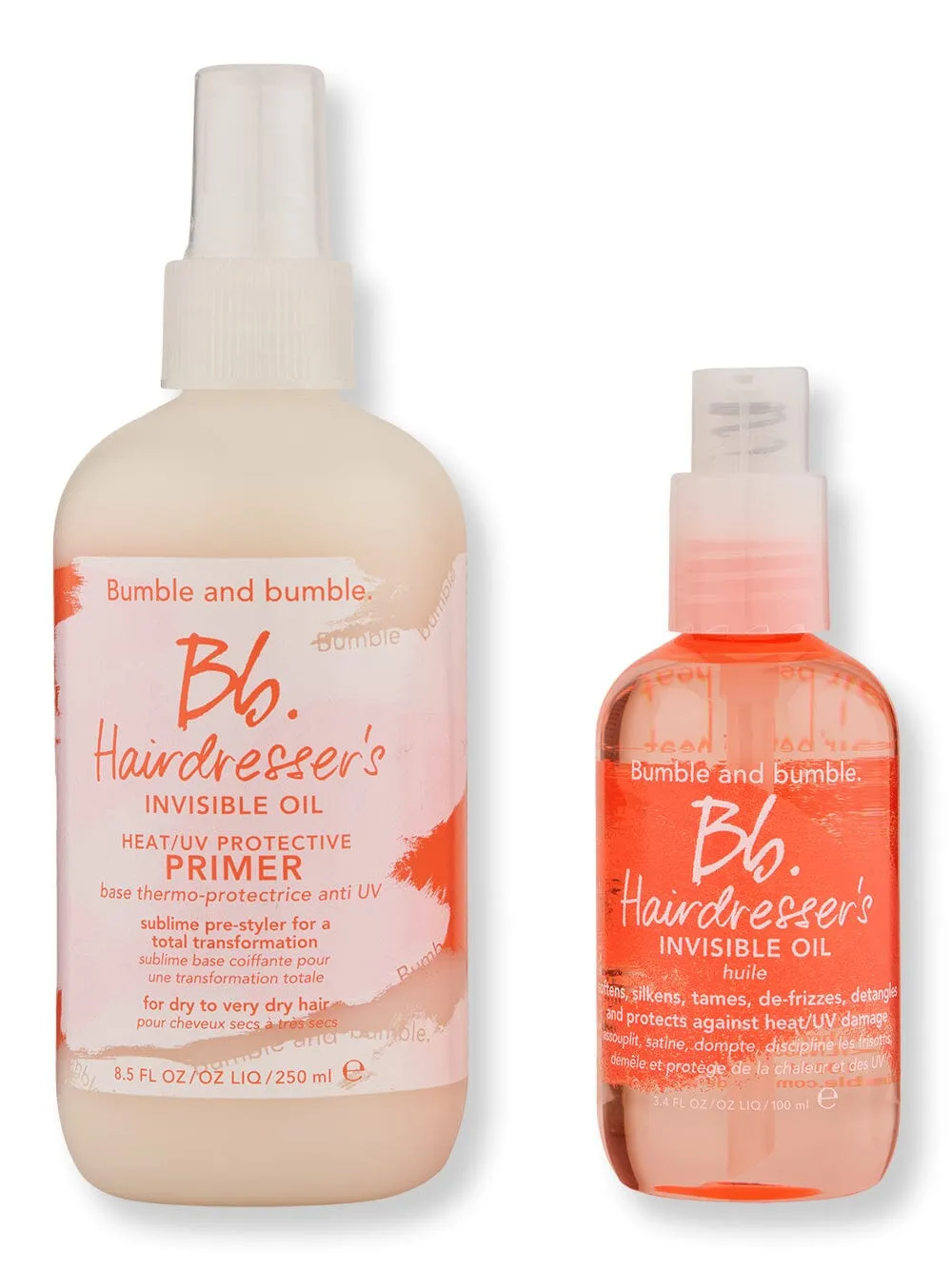 Bumble and bumble Hairdresser's Invisible Oil 3.4 oz & Heat/UV Protective Primer 8.5 oz
