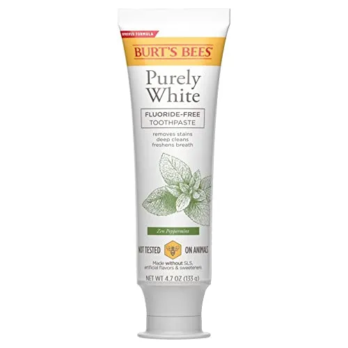 Burt's Bees, Toothpaste Fluoride Free Purely White Zen oz, Peppermint, 4.7 Ounce