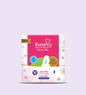 Butterfly Breathables Cottony Bliss Ultra Thin 10 Pads XL