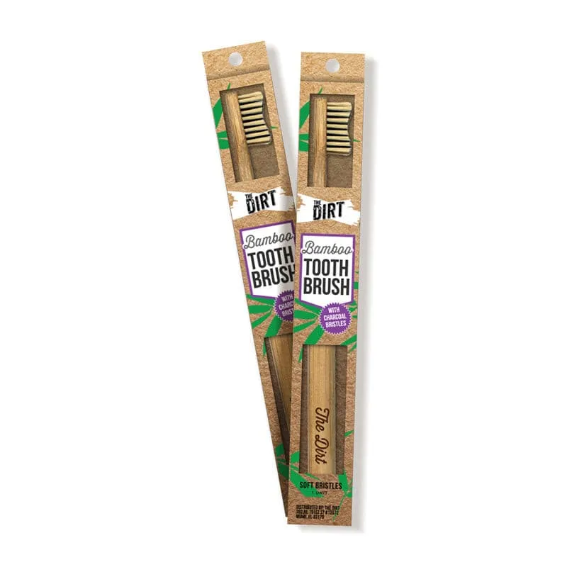 Buy with Prime - Bamboo Toothbrush with Charcoal Infused Bristles