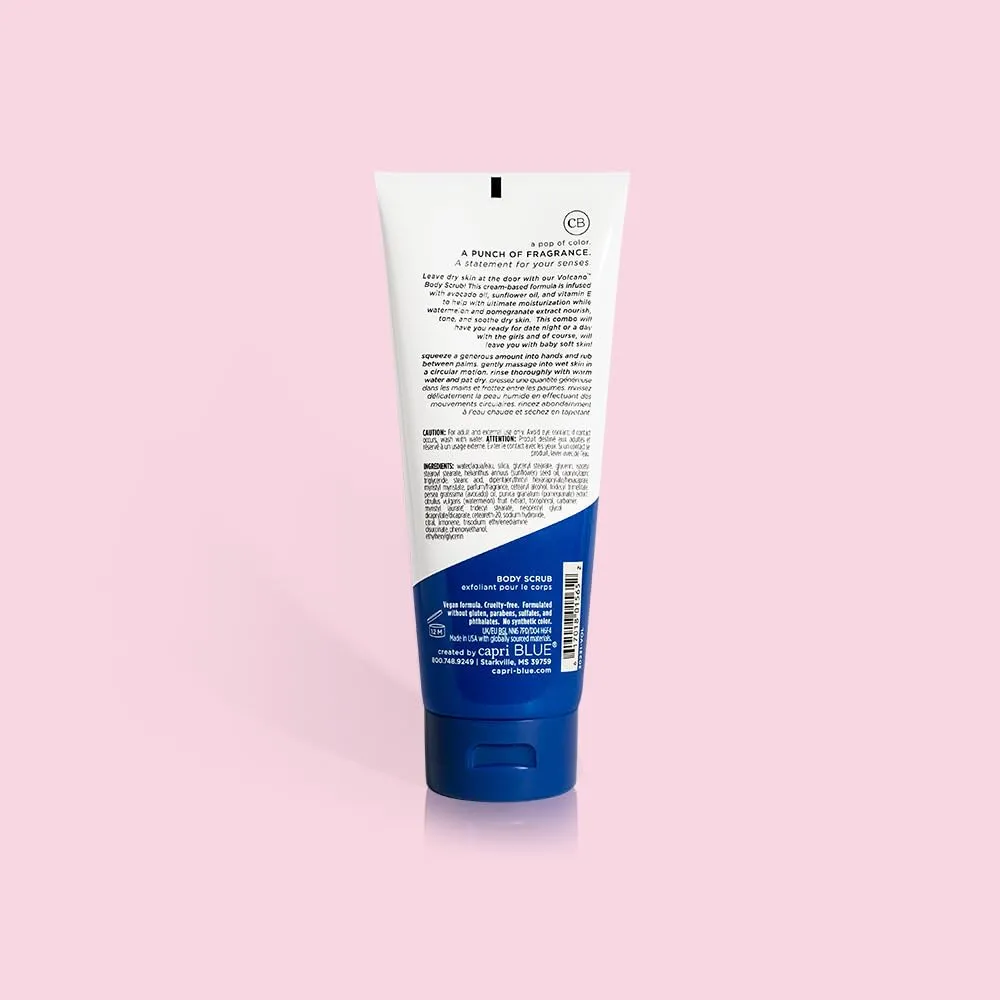 Capri Blue Volcano Body Scrub - Exfoliating Body Scrub, Foot Scrub or Hand Scrub - Moisturizing Body Exfoliator for Skin Care Routine - Scented with Tropical Fruit & Sugared Citrus (7 fl oz)