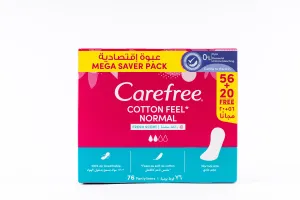 Carefree Daily Liners Cotton Fresh Megapack 76 Liners