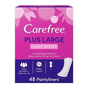 Carefree Panty Liners Plus Large Light Scent - 48 Pieces