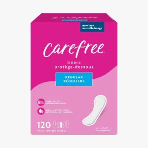 Carefree® Panty Liners, Regular Liners, Unwrapped
