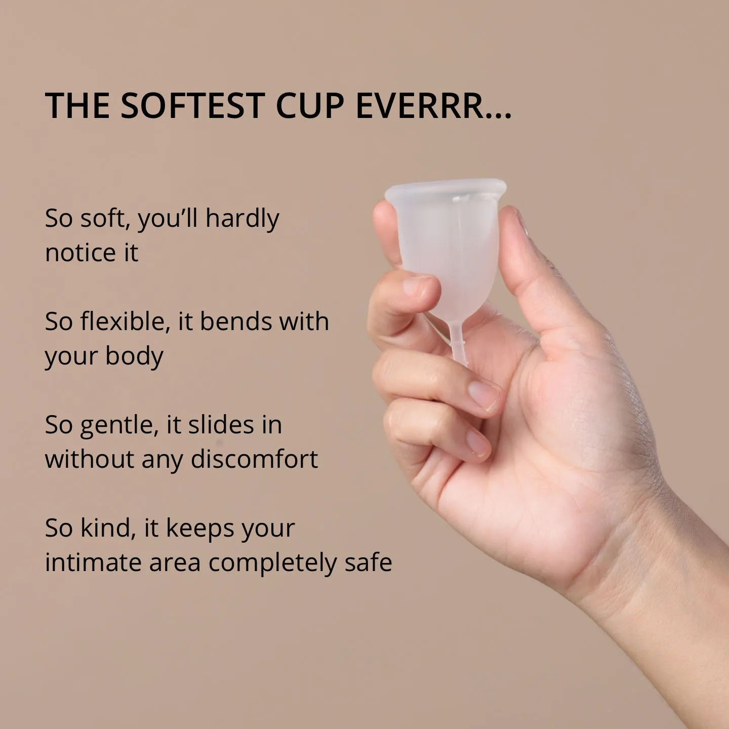 Carmesi Reusable Menstrual Cup for Women - Small Size - Softest Cup Everrr - Made in Europe - FDA & Gynecologist Approved - Rash-Free - With Free Pouch, White