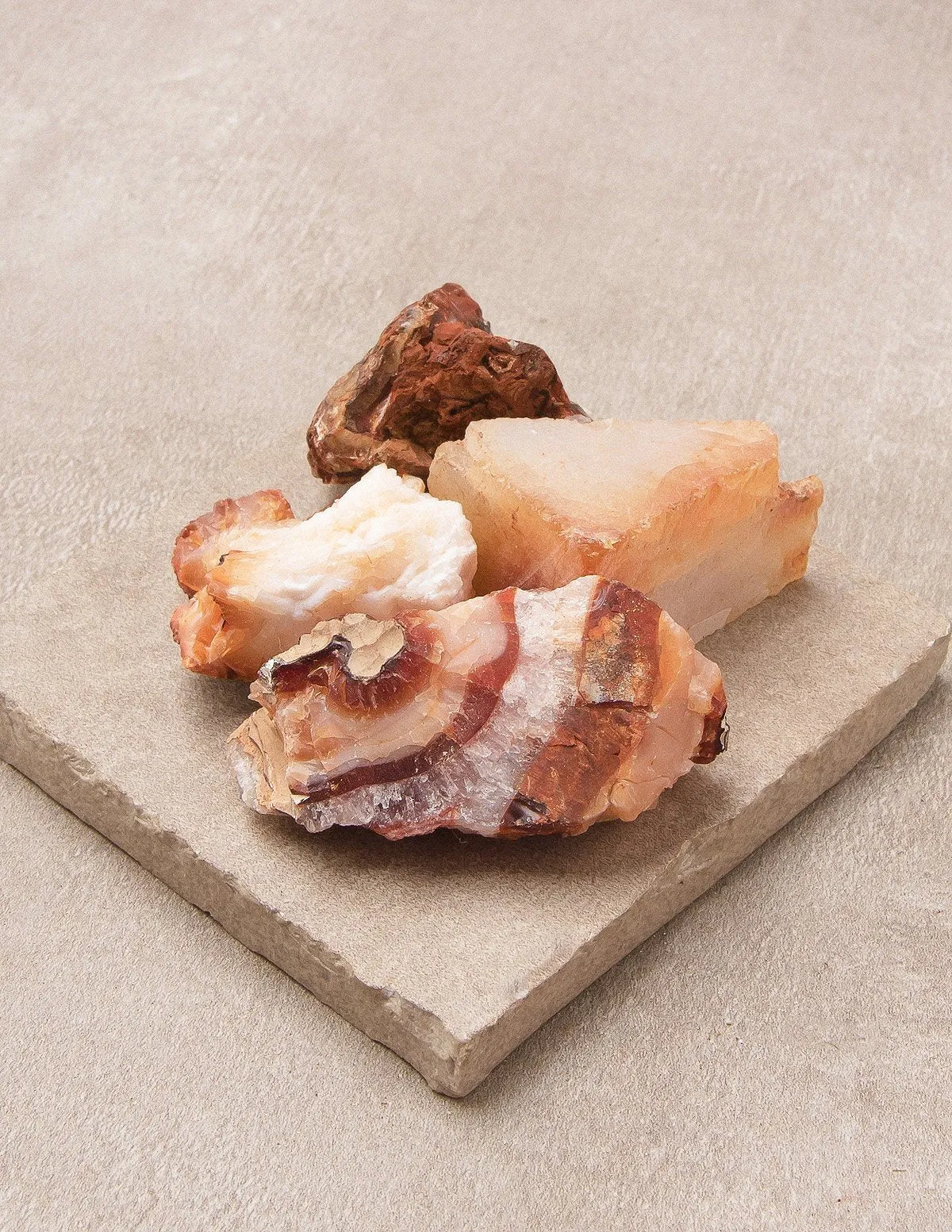 Carnelian Banded Agate Crystal Bath Stones