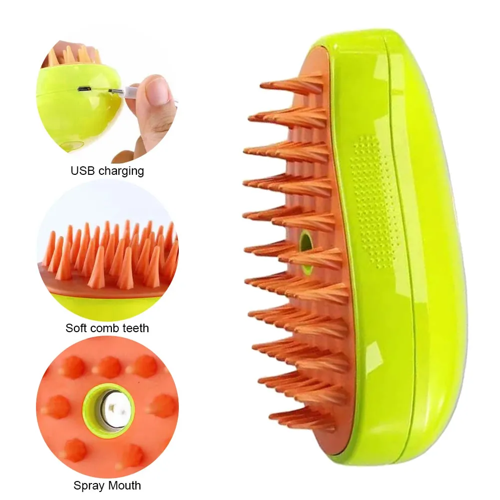 Cat Steam Brush Steamy Dog Brush 3 in 1 Electric Spray Cat Hair Brushes for Pet Grooming Massage Comb Cat Dog Hair Removal Combs