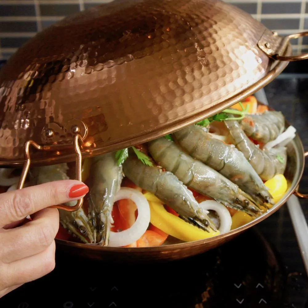 Cataplana en cuivre 2 à 3 couverts - 24cm