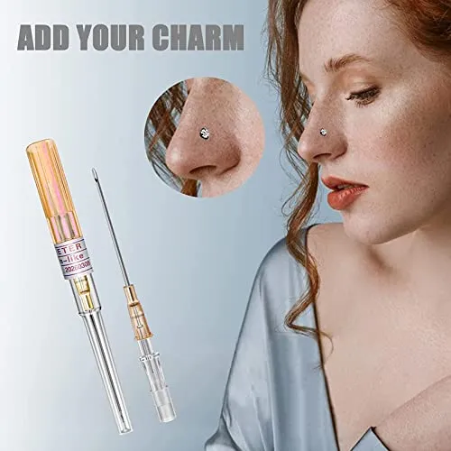 Catheter Piercing Needles - SOTICA 50pcs Catheter Needles IV Catheter Piercing Needles Cannula Body Piercing Needles Stainless Steel Hollow Needles for Nose Ear Belly Navel Nipple Piercing (14G-50PCS)