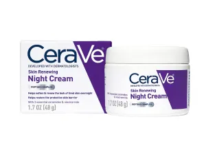 CeraVe PM Facial Moisturizing Lotion | Night Cream with Hyaluronic Acid and Niacinamide | Ultra-Lightweight, Oil-Free Moisturizer for Face | 3 Ounce