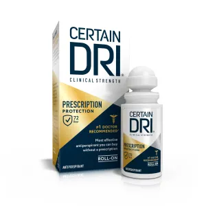 Certain Dri Prescription Strength Clinical Antiperspirant & Deodorant for Men and Women, Roll-on, 1.2 oz.