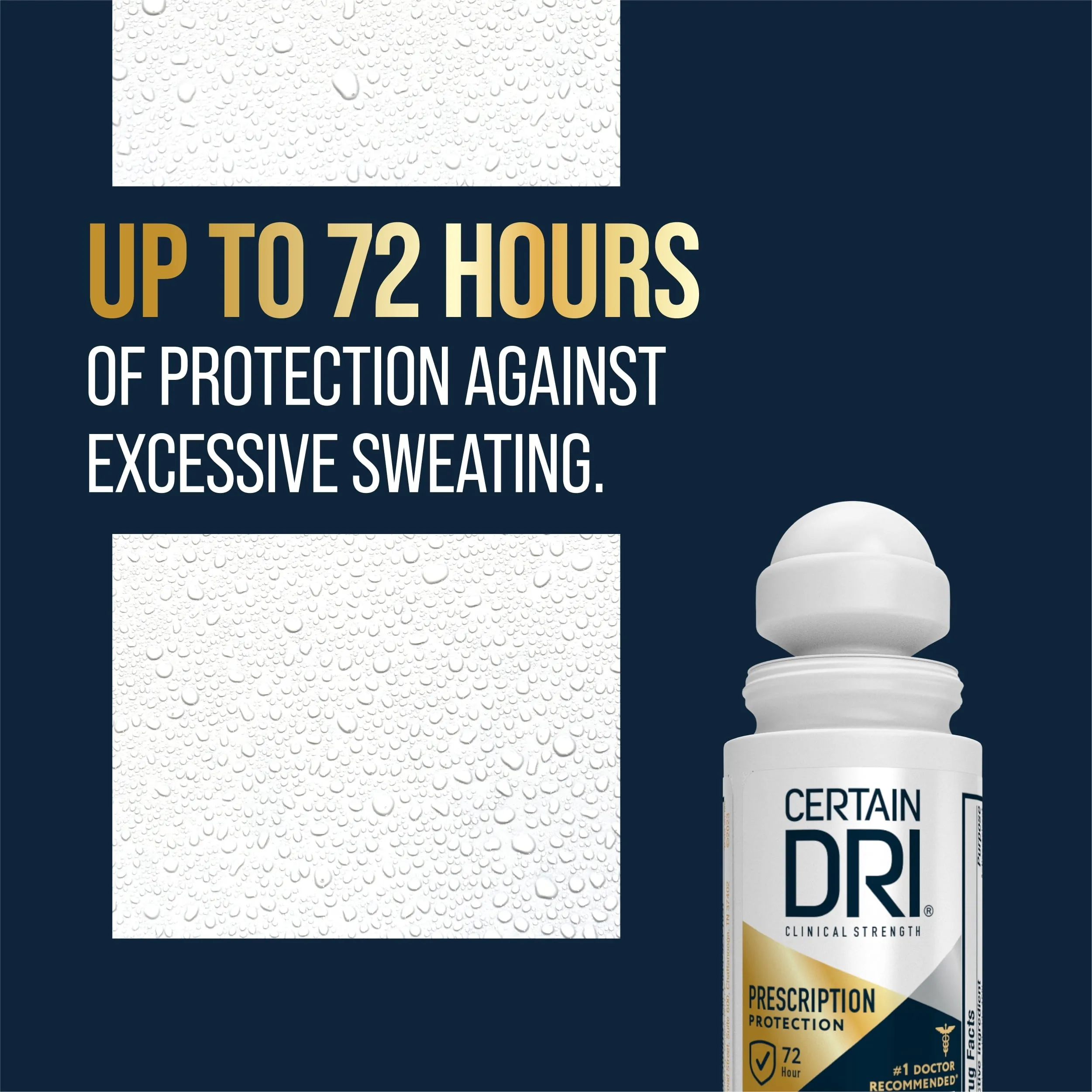 Certain Dri Prescription Strength Clinical Antiperspirant & Deodorant for Men and Women, Roll-on, 1.2 oz.