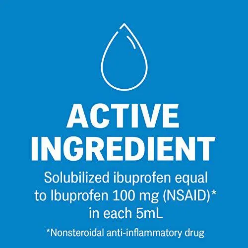 Children's Advil (100 ML, Grape Flavour) Ibuprofen Suspension Temporary Fever Reducer
