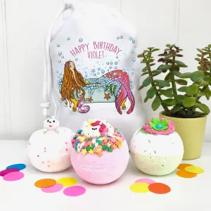 Children's Bath Bomb Personalised Gift Set