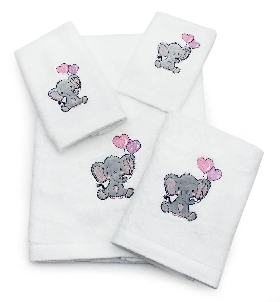 Children's Ellie Elephant Cotton Towels
