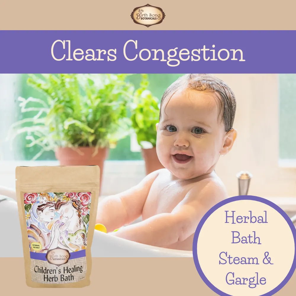 Children's Healing Herb Bath for Clear Lungs* 3 in 1- Bath, Steam, Gargle
