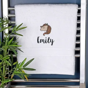 Children's Horse Logo Bath Towel