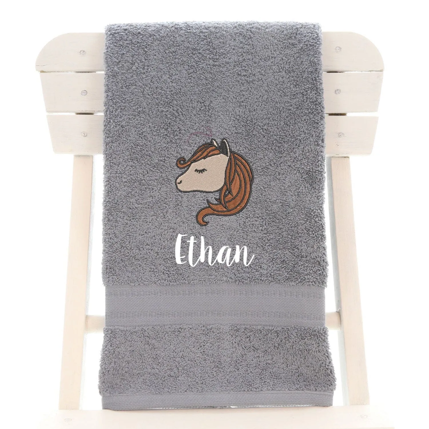 Children's Horse Logo Bath Towel