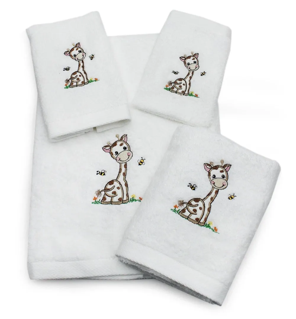 Children's Jerry Giraffe Cotton Towels