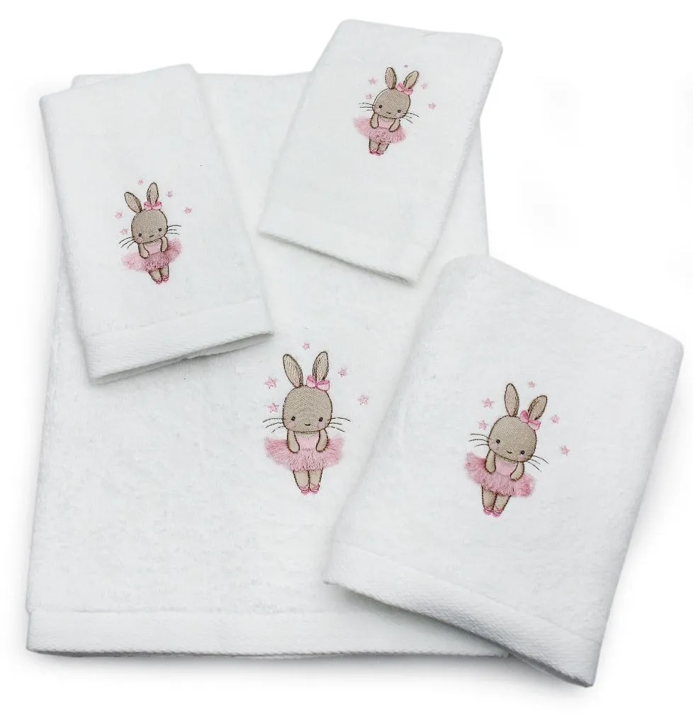 Children's Margot Rabbit Cotton Towels