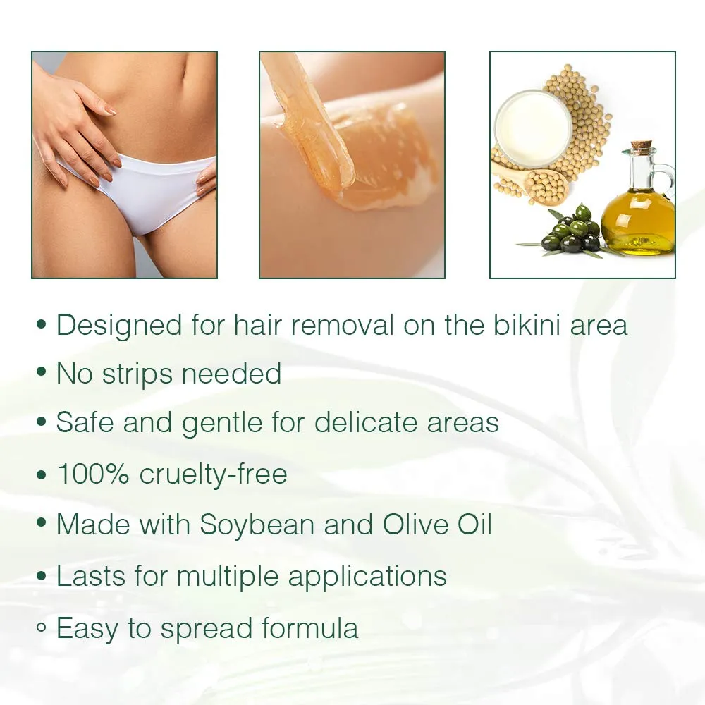Clean   Easy Brazilian Hard Wax, Full Body Hair Removal For All Skin Types, 14 oz